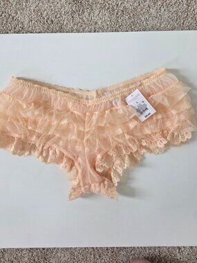 Auden Peach Ruffle Panty - Size Large